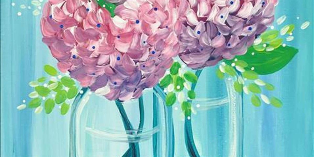 Romantic Hydrangea Hearts - Paint and Sip by Classpop!\u2122
