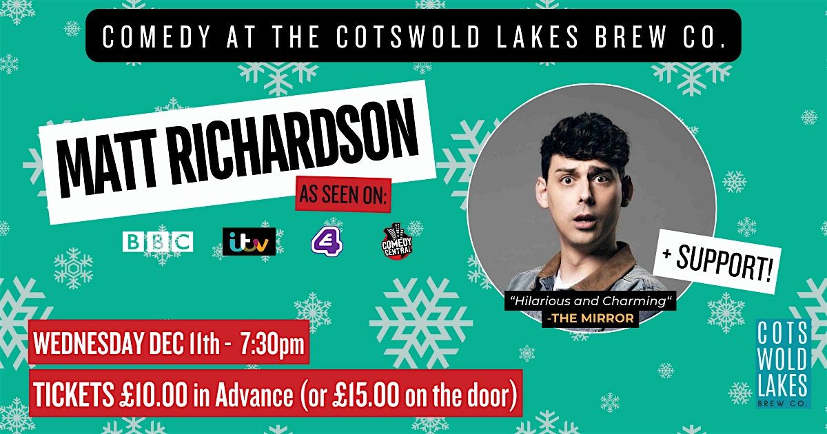 Christmas Comedy at the Cotswold Lakes Brew Co with Matt Richardson