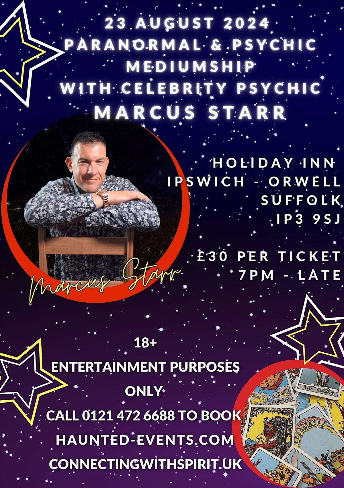 Paranormal & Mediumship with Celebrity Psychic Marcus Starr @ Ipswich