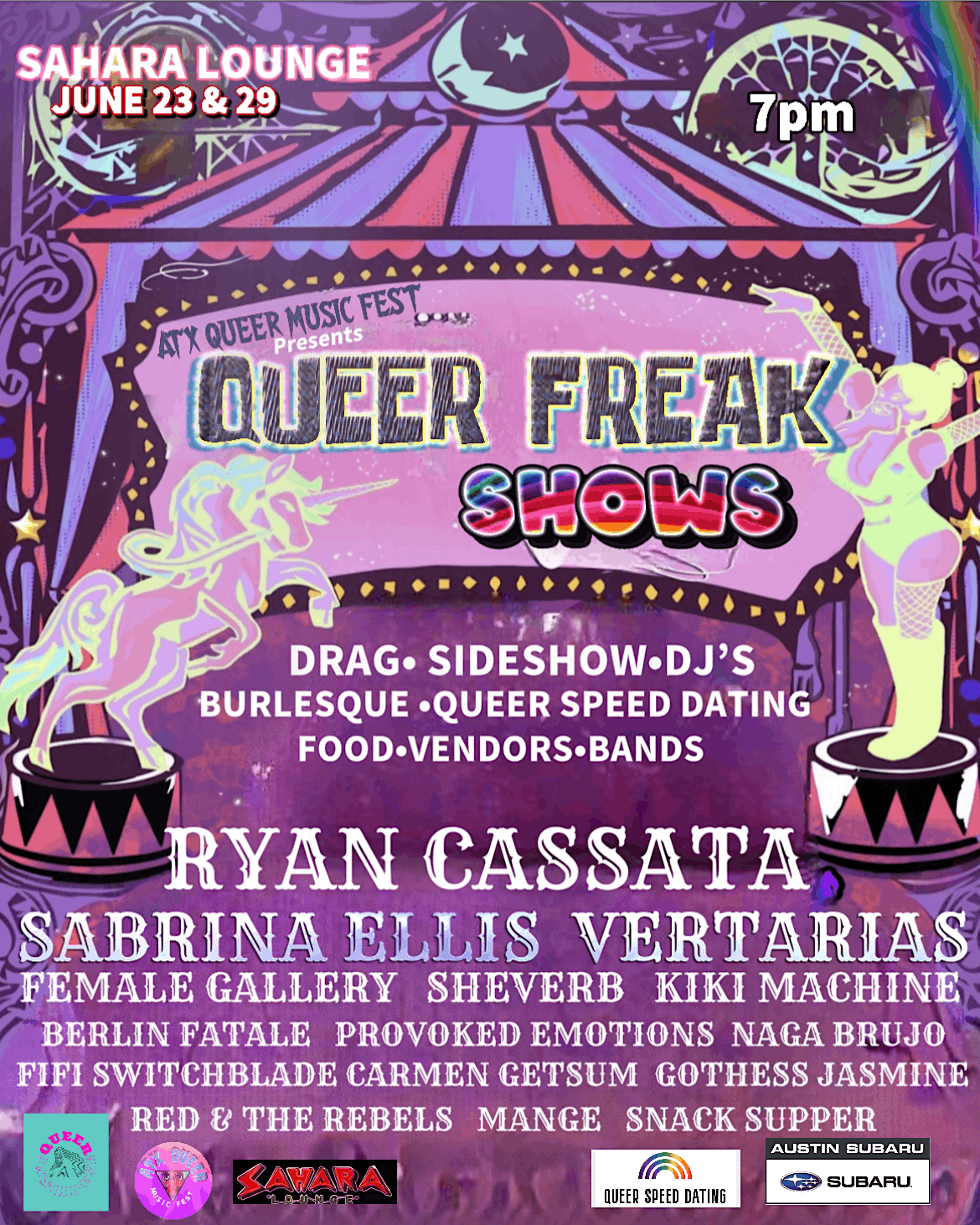 QUEER PRIDE FREAK SHOWS presented by ATX Queer Music Fest
