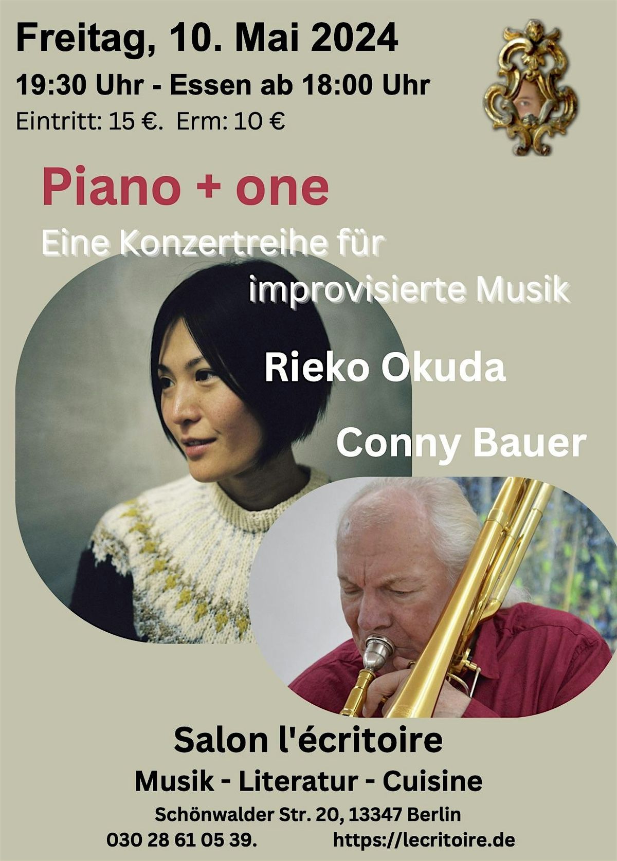 Rieko Okuda, Klavier, und Conny Bauer, Posaune \u2013 Konzertreihe zeitgen\u00f6ssisc