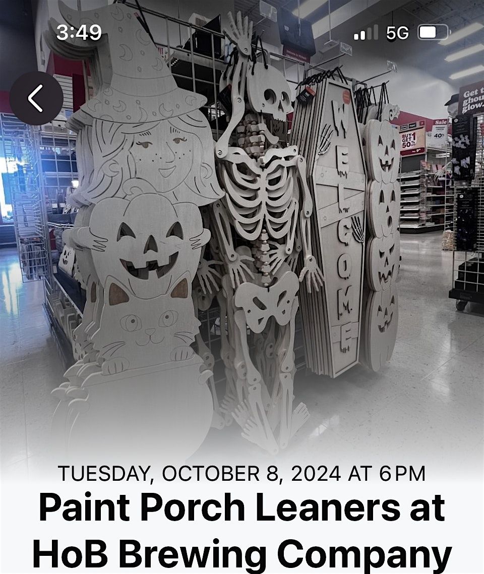 Paint Halloween Porch Leaners with Us