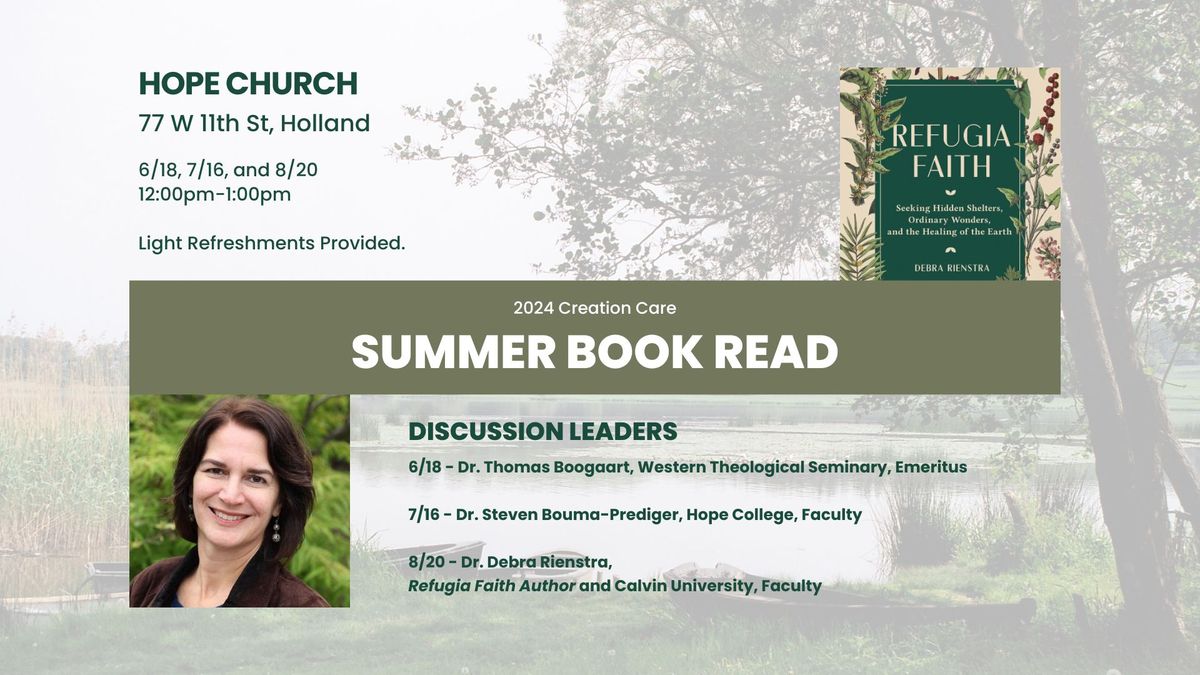 Creation Care Summer Book Series - Refigua Faith