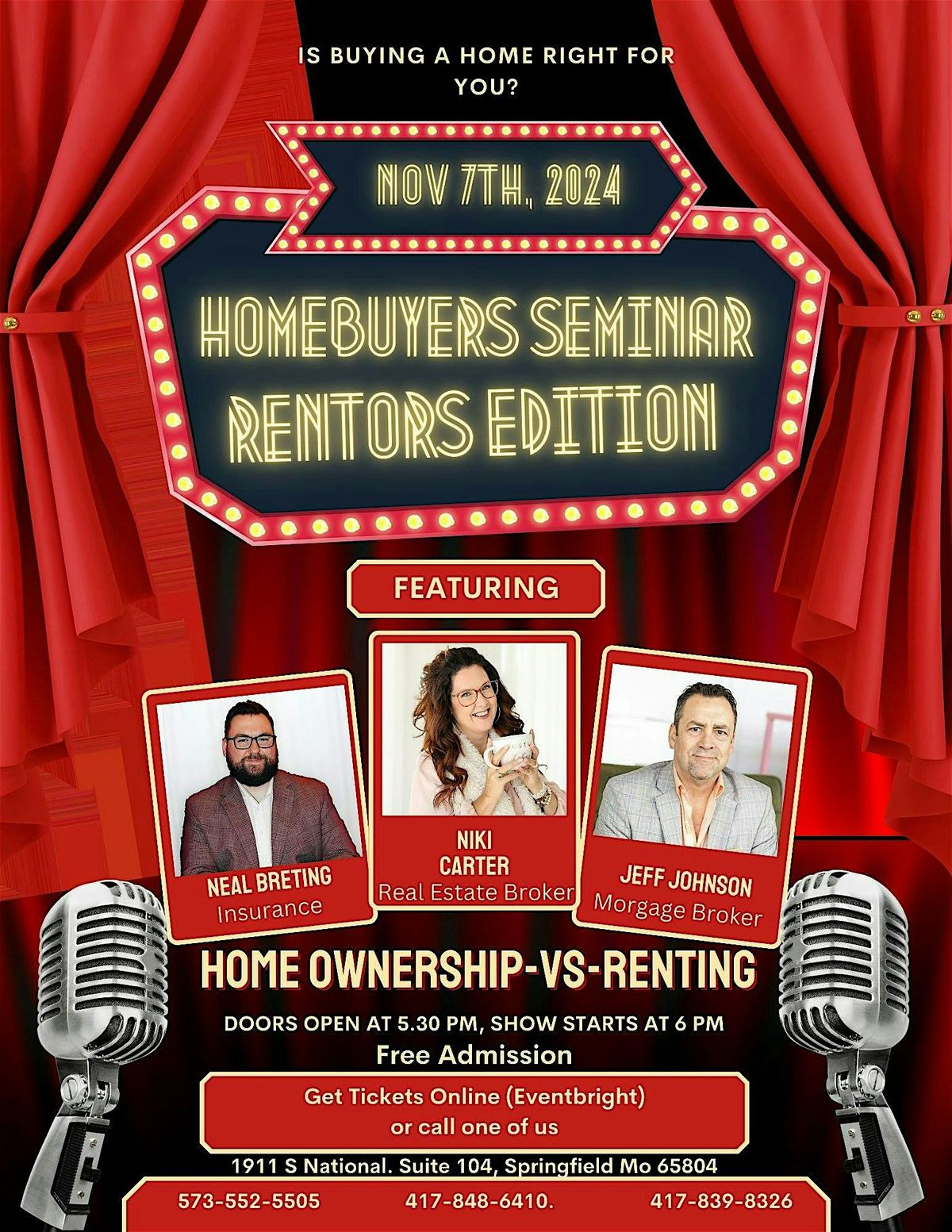 Home buyer seminar- owning vs renting