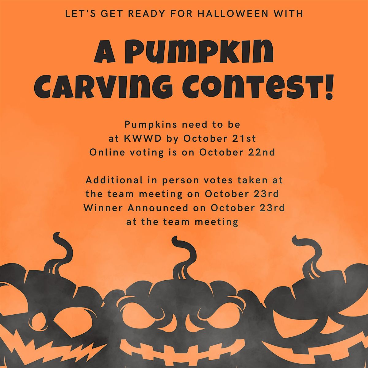 KW Pumpkin Carving Contest