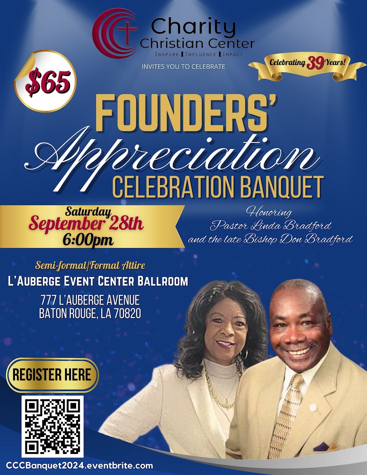 Charity Christian Center's Founders' Appreciation Banquet 2024