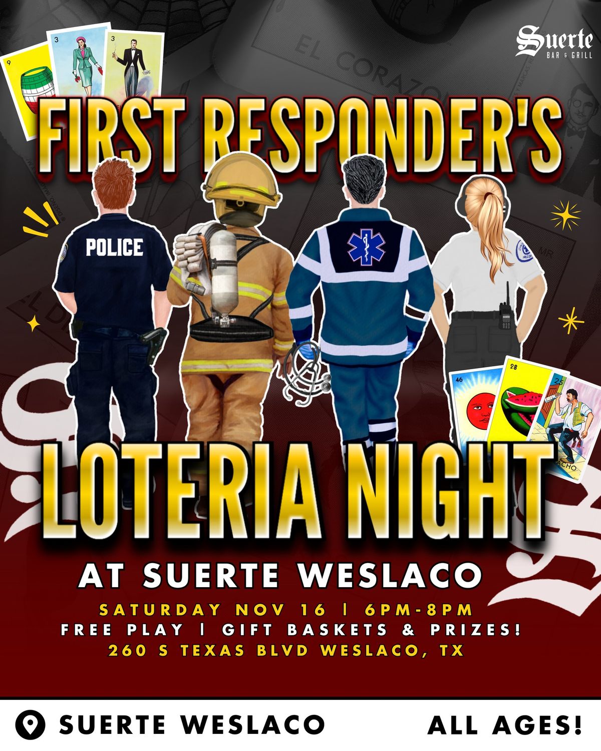 First Responder's Loteria Night \ud83d\udea8\ud83c\udf34