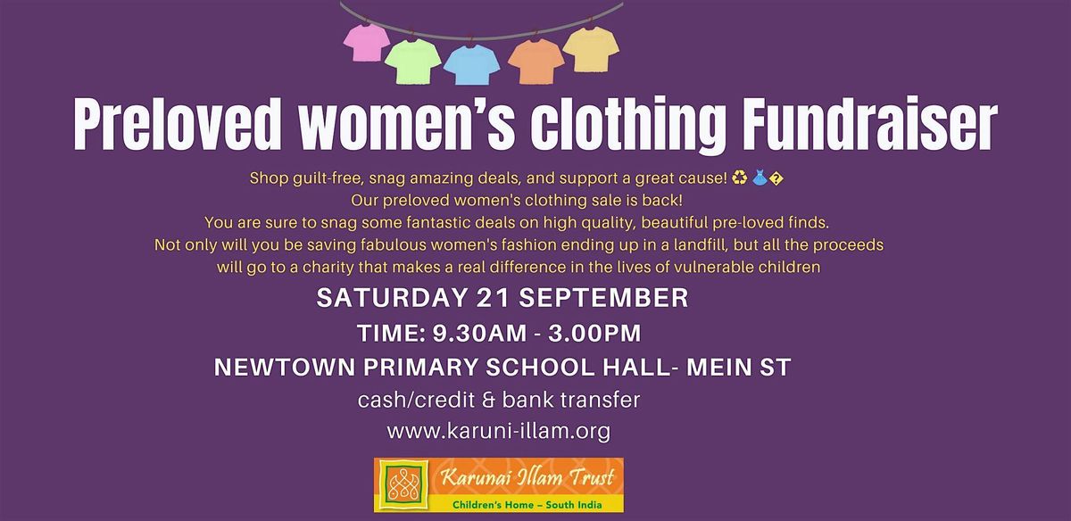 Pre-Loved Women's Clothing Sale - Fundraiser