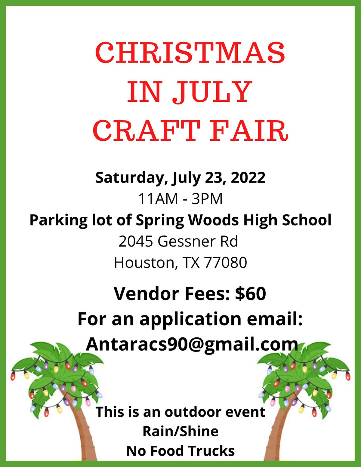 Christmas in July Craft Fair