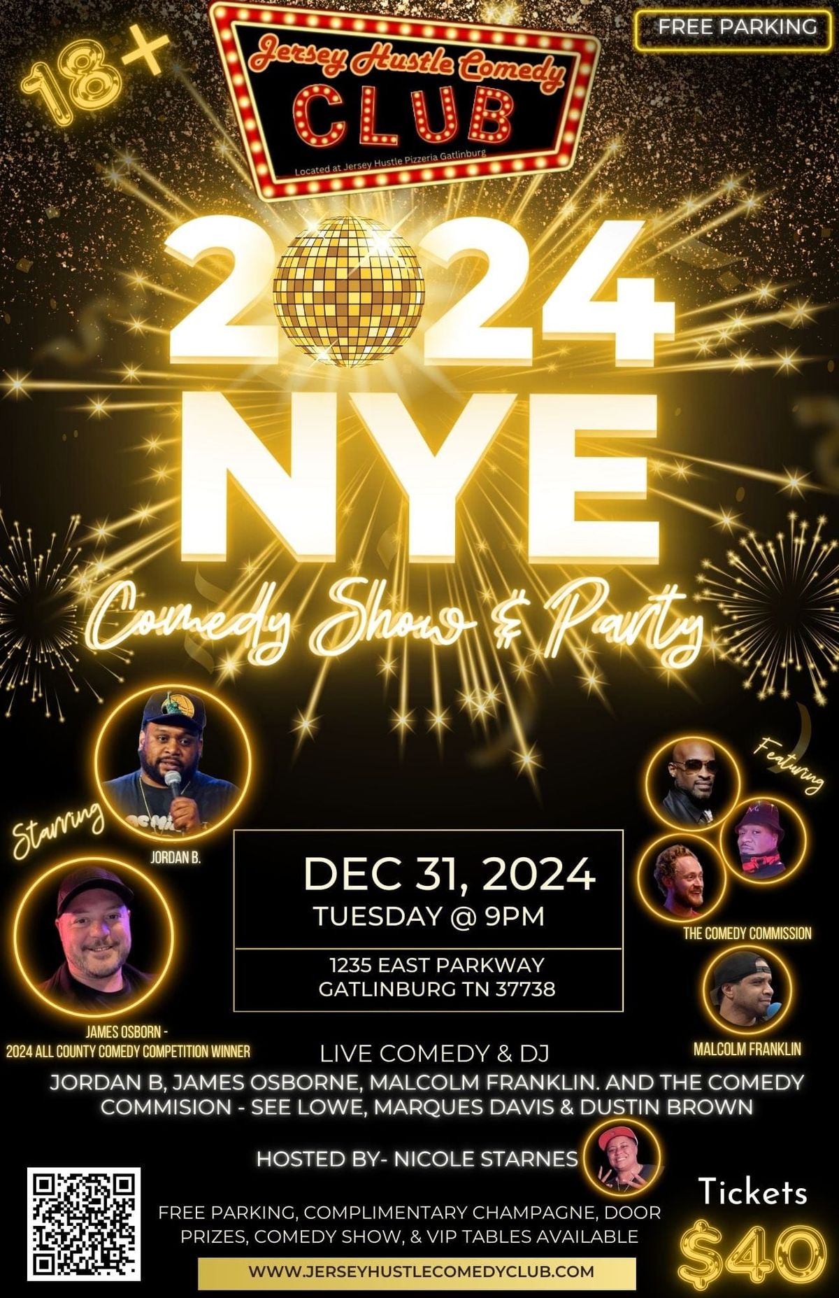 New Year\u2019s Eve Comedy Show and Party @ Jersey Hustle Comedy Club