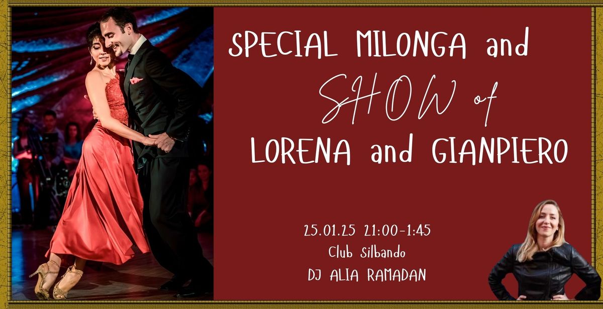 Special Milonga with Show of Lorena Tarantino & Gianpiero Galdi, DJ Alia Ramadan