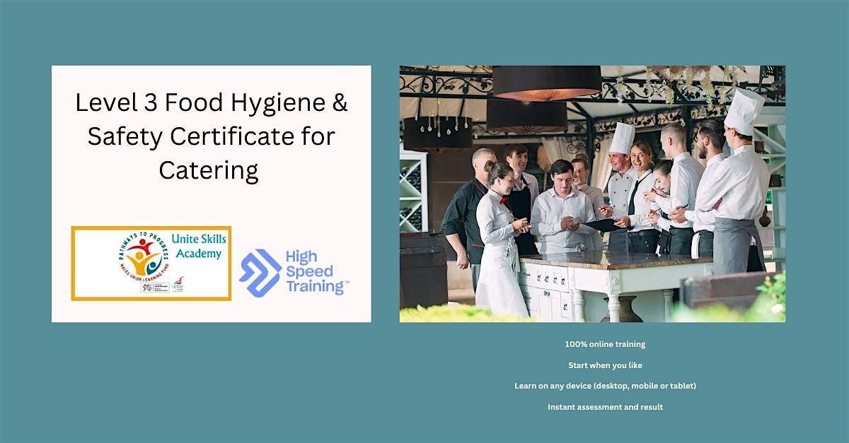 Level 3 Food Hygiene & Safety in Catering online certificate