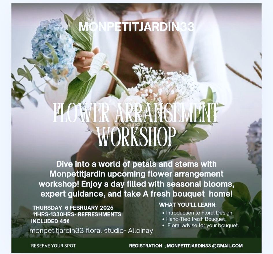 Fresh flower arrangement workshop