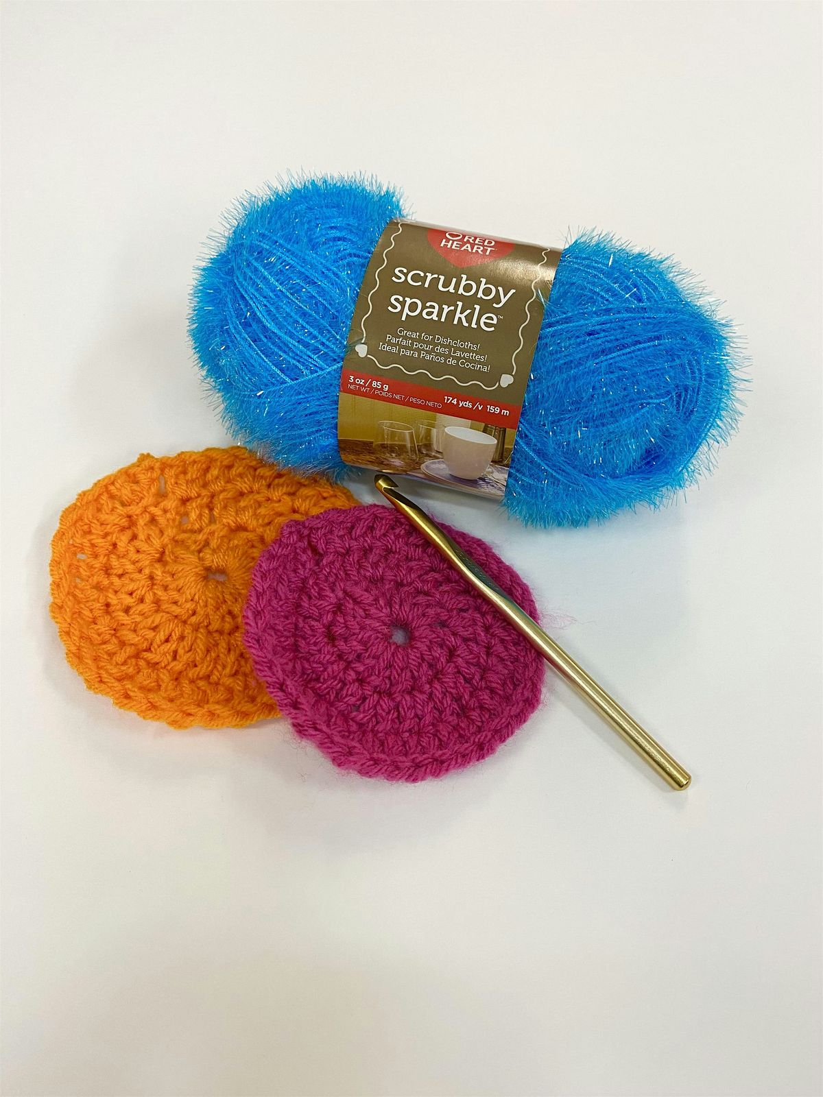 Crochet Round Scrubby  - Enchanted Lake