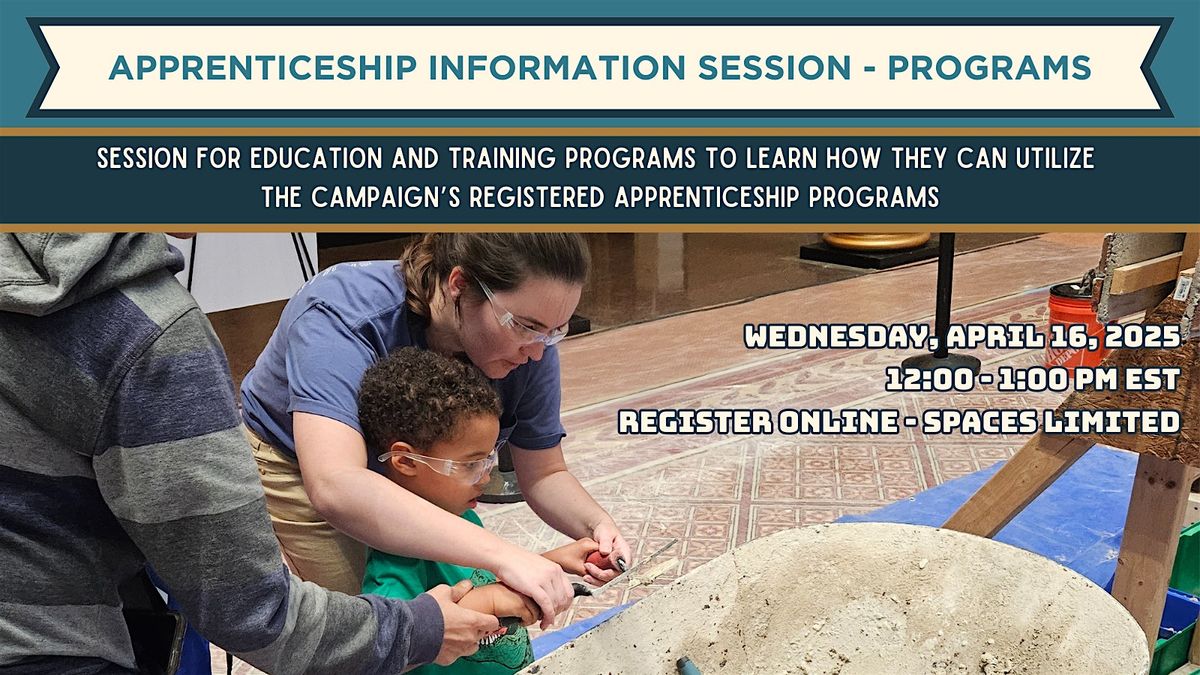 Apprenticeship Information Session - Education and Training Programs