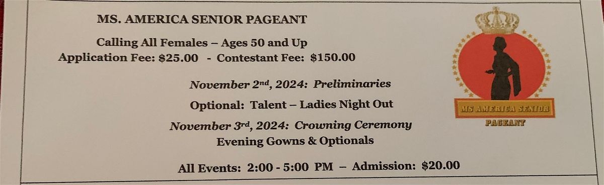 Ms. America Senior Pageant