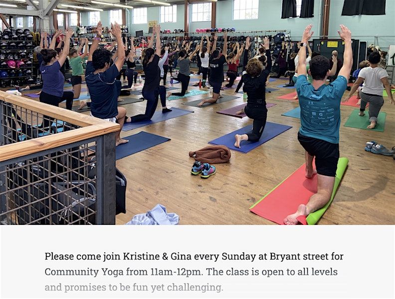 Sunday Community  Yoga  in-Person and  Online