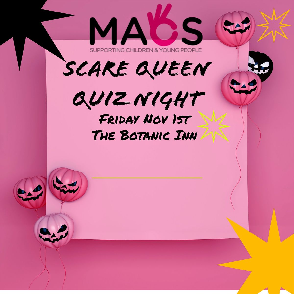 MACS Scare Queen Quiz Charity Fundraiser