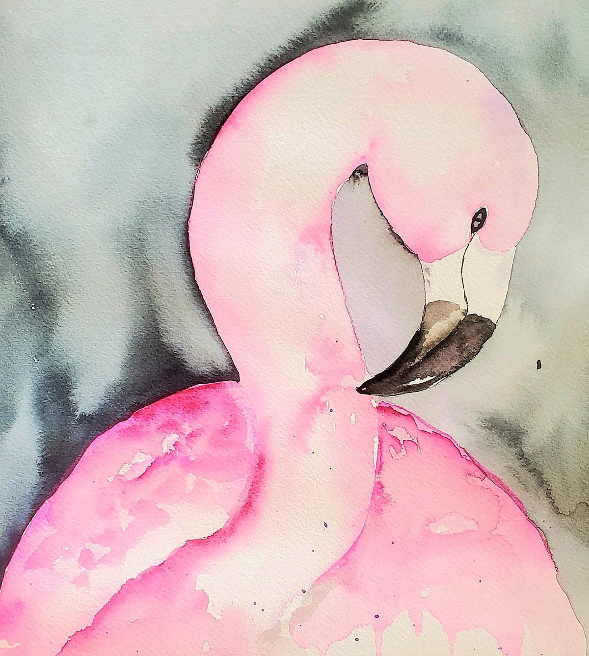 Watercolor For Beginners: Flamingos