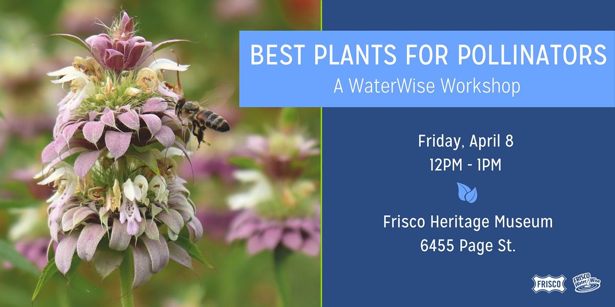 Best Plants for Pollinators, Frisco Heritage Museum, 8 April 2022