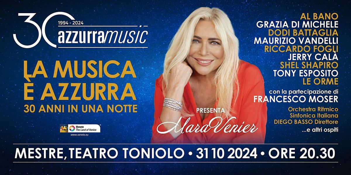 La musica \u00e8 Azzurra: 30 anni in una notte