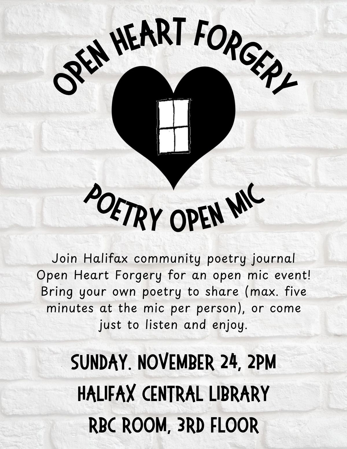 OHF Poetry Open Mic at Halifax Central Library