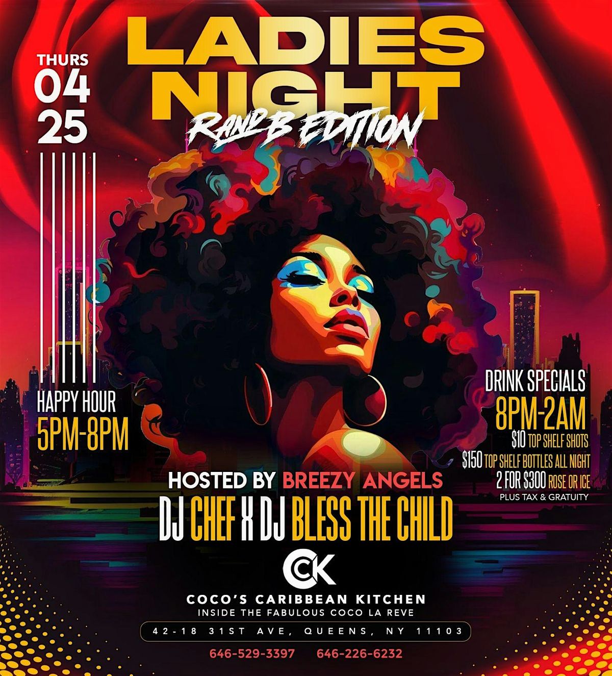 Thurs. 04\/25: Ladies Night R&B Edition @ Coco's Caribbean Kitchen. RSVP Now