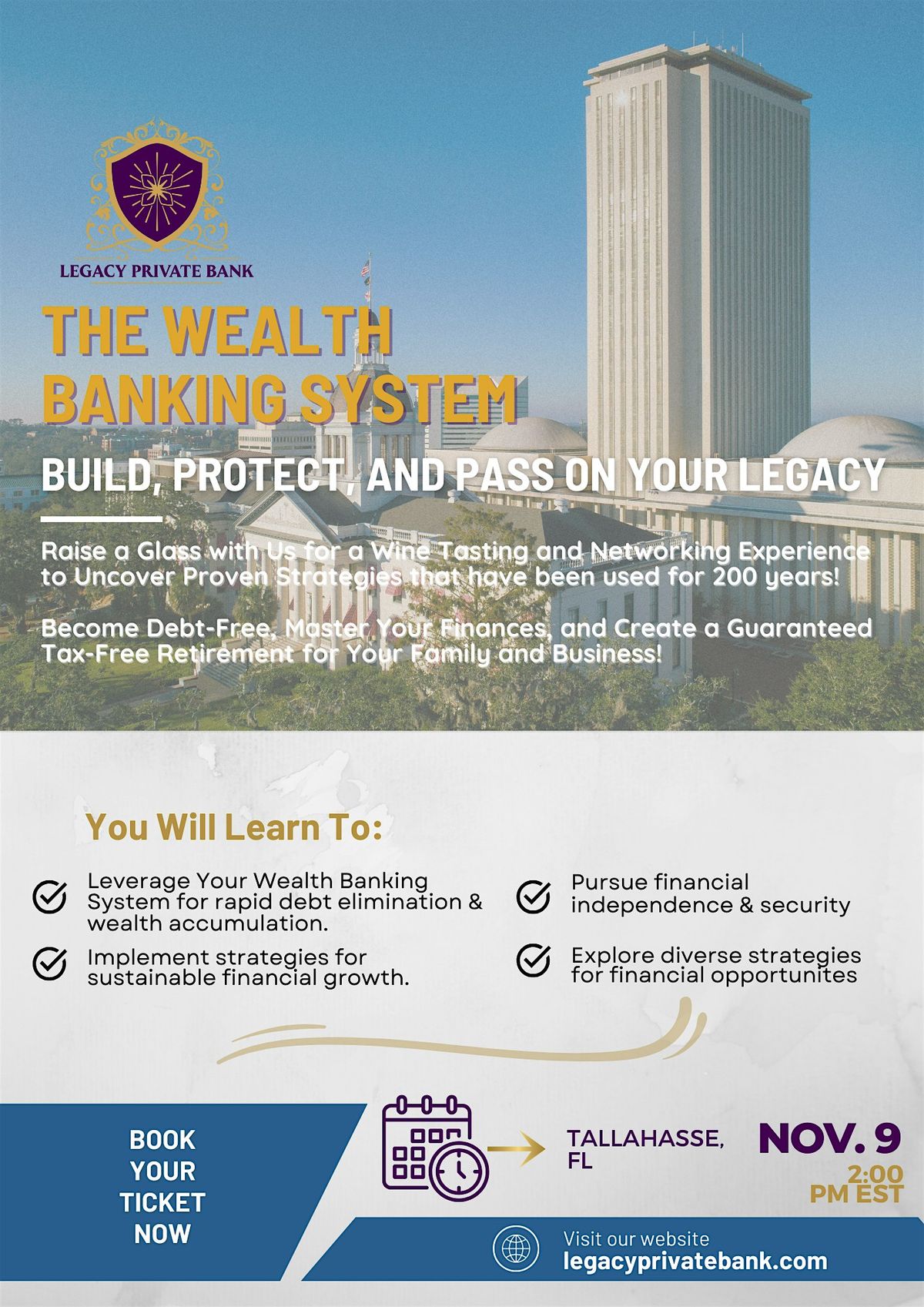 The Wealth Banking System Seminar: Build, Protect, and Pass on Your Legacy