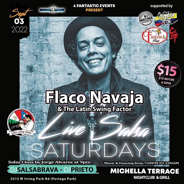 Live Band Salsa Saturday: Flaco Navaja & The Latin Swing Factor