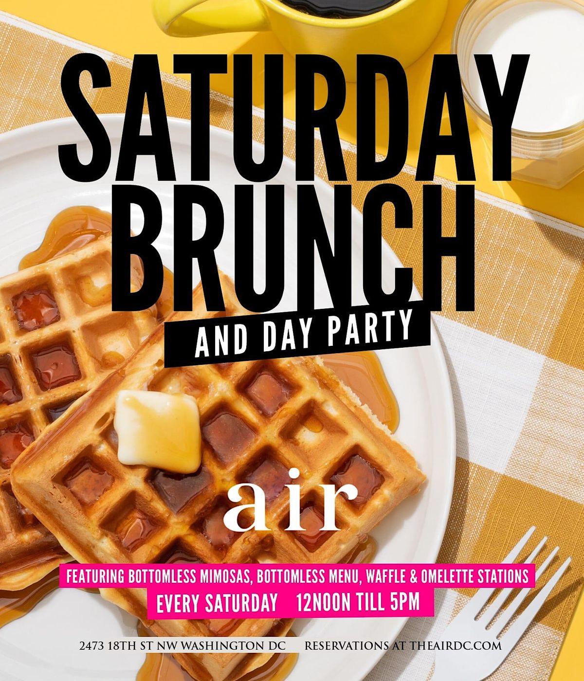 AIR Saturday's Brunch | BOTTOMLESS  MIMOSAS + MENU !