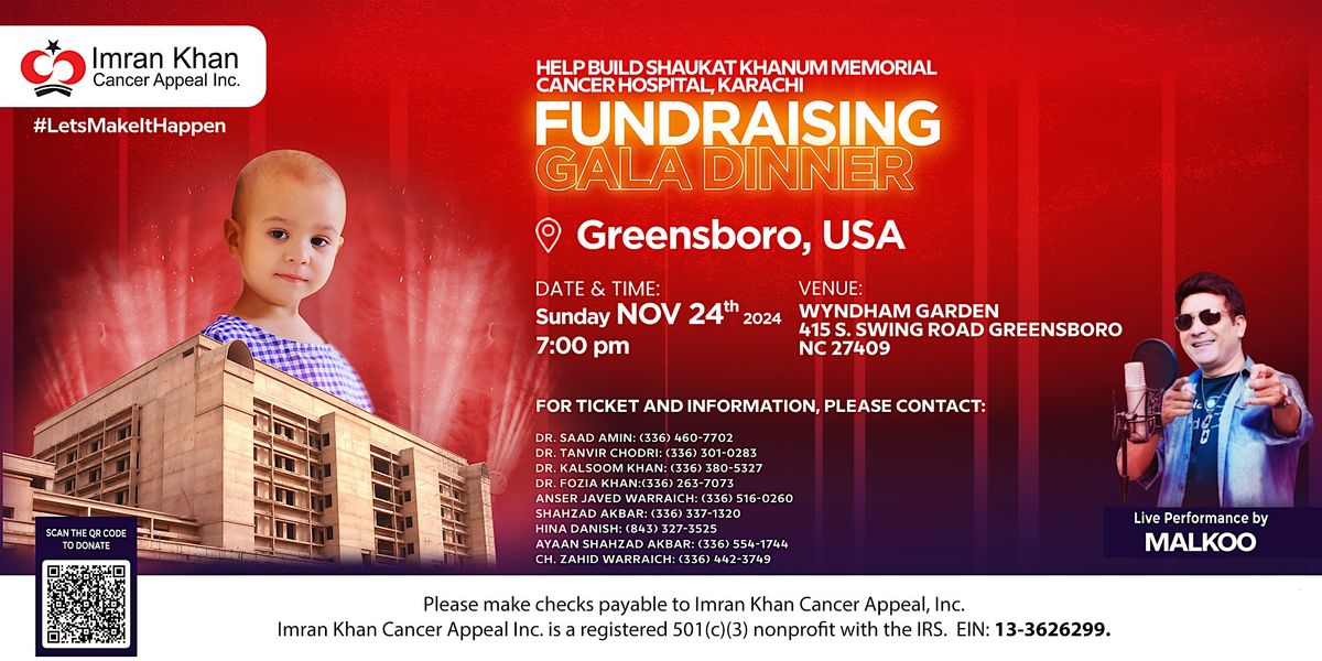 Shaukat Khanum Fundraising Gala Dinner in Greensboro, USA