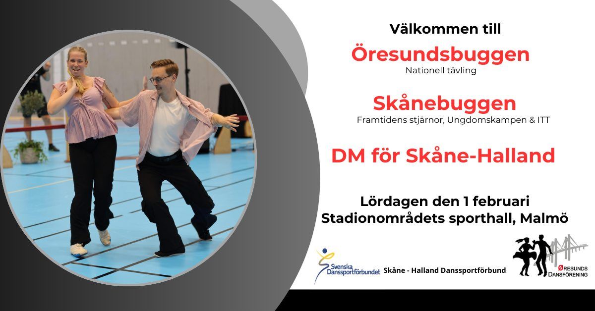 Danst\u00e4vling i Malm\u00f6 \/ \u00d6resundsbuggen\/Sk\u00e5nebuggen\/DM f\u00f6r Sk\u00e5ne-Halland