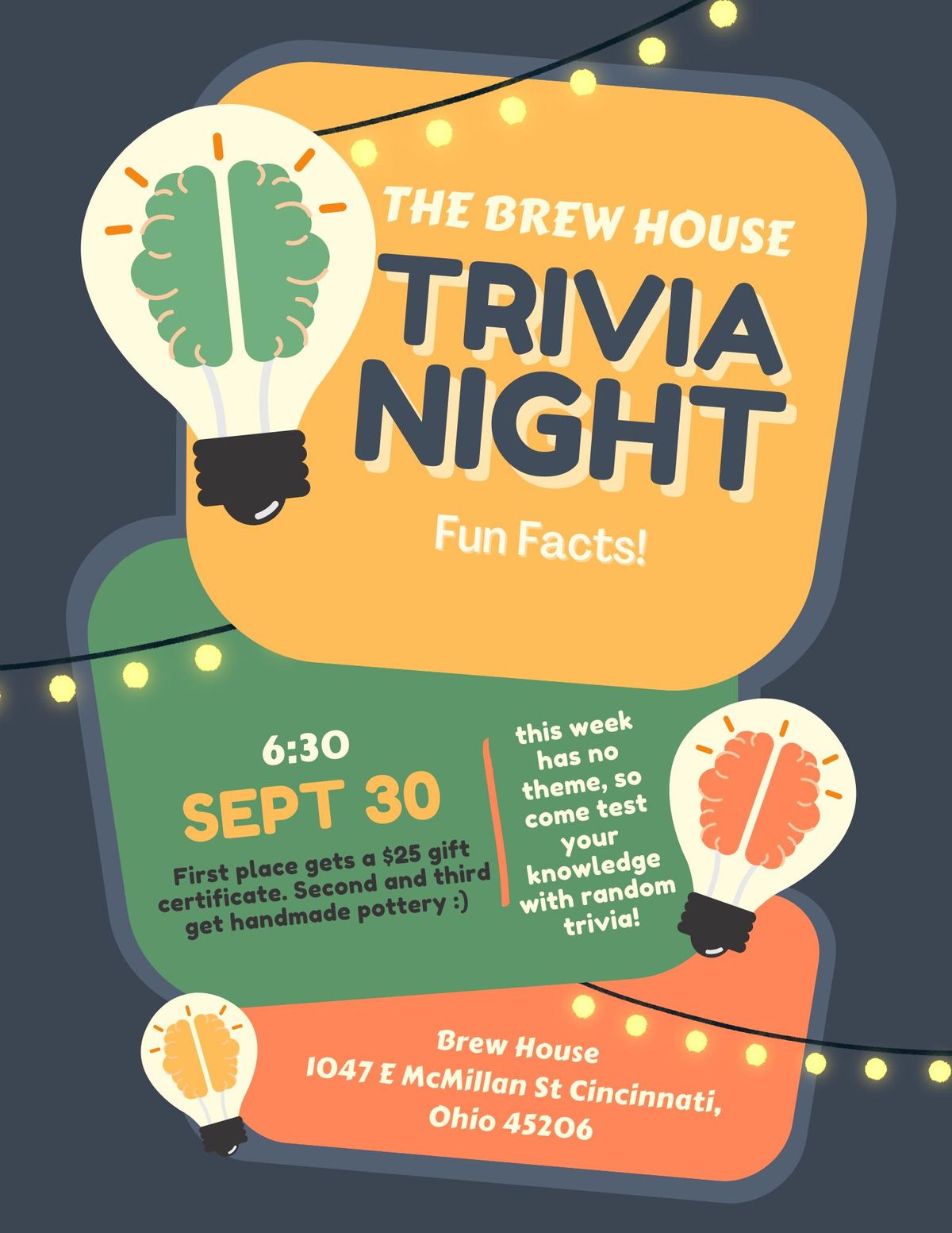 Monday Night Trivia at the Brew House