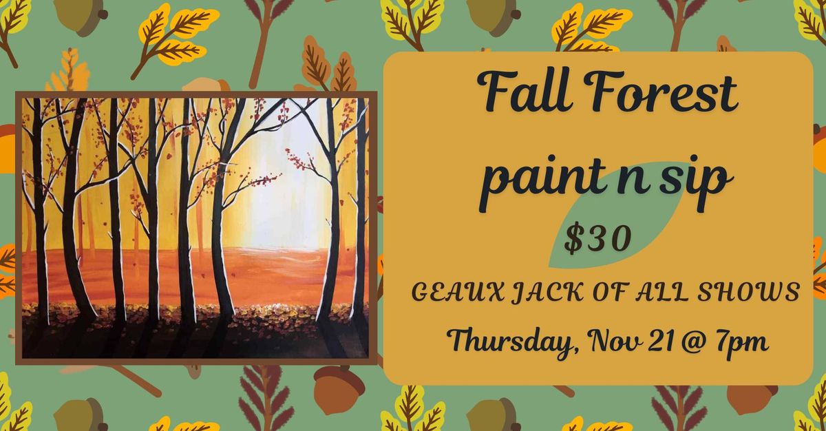 Fall Forest Paint n Sip