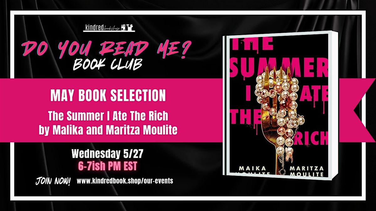 "Do You Read Me" Book Club Meeting - The Summer I Ate the Rich