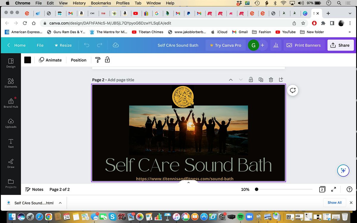 Self Care  Saturday Sound Bath with Gamila Smith