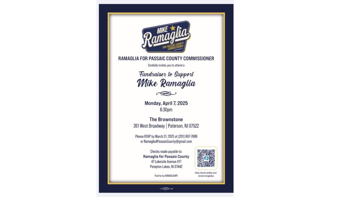 Fundraiser to Support Mike Ramaglia for Passaic County Commissioner