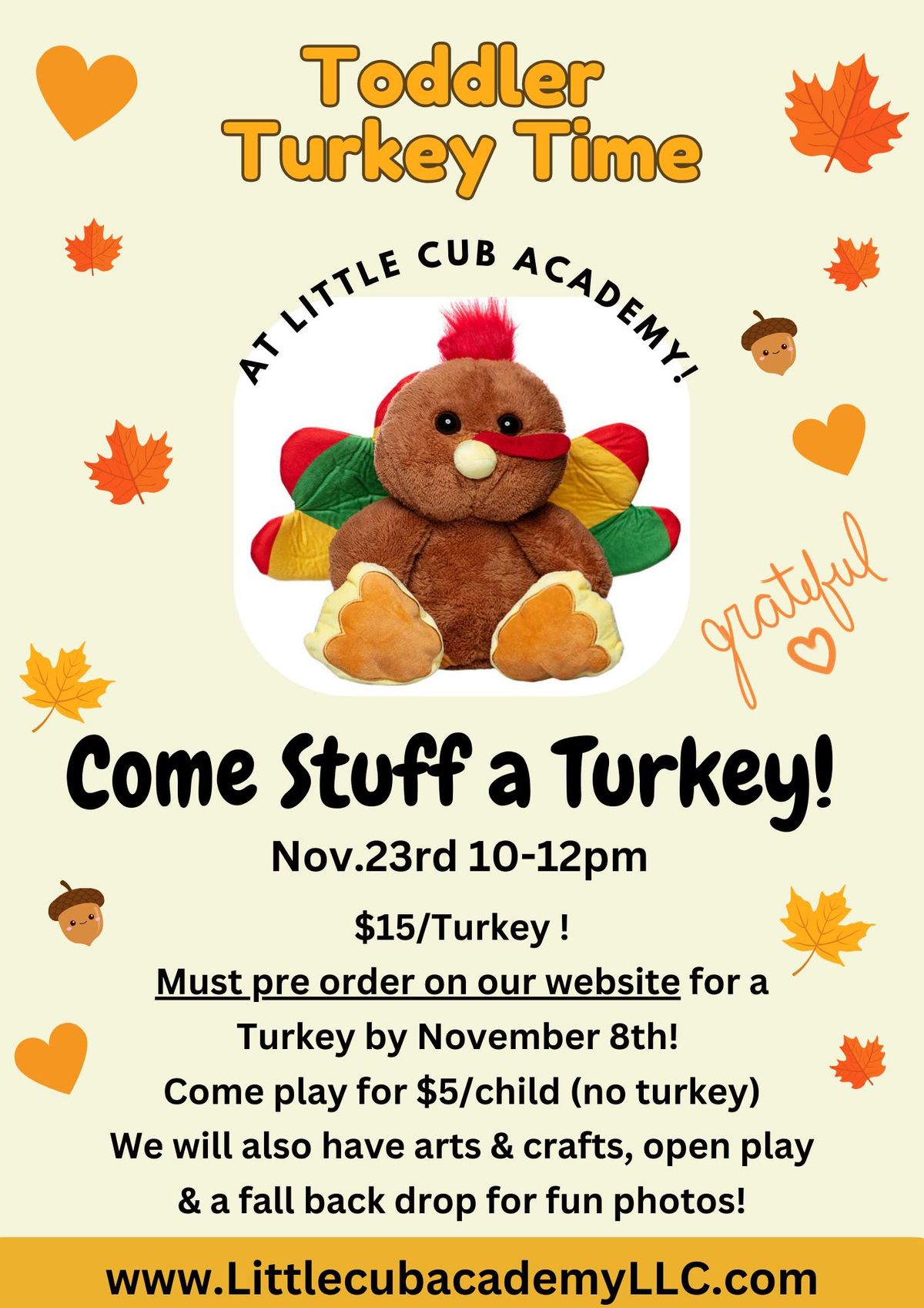 Toddler Turkey Time- Come Stuff a Turkey! 