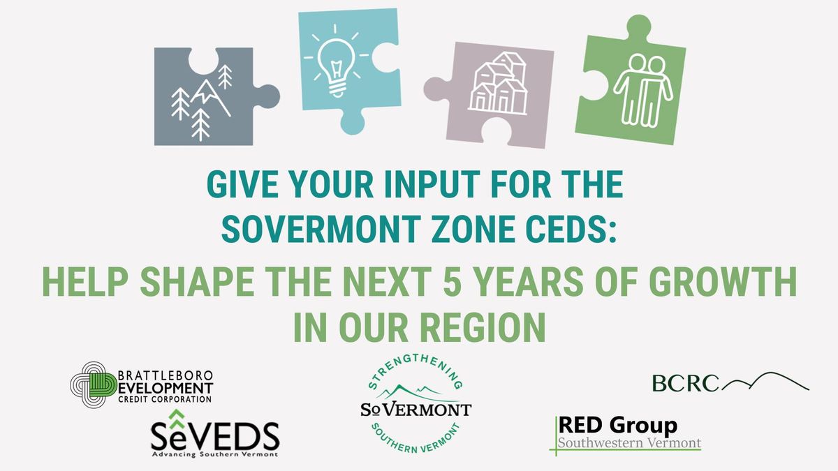 2024-2029 SoVermont Zone CEDS Public Input Meeting - Bennington