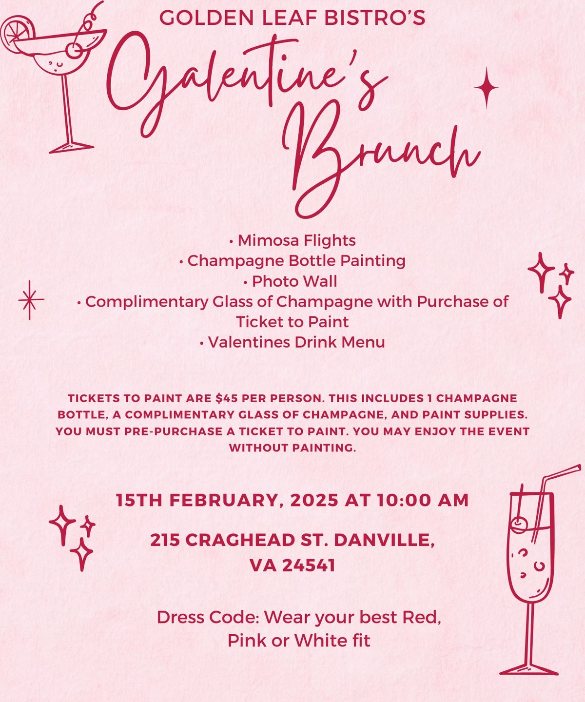 Galentines Day-Paint a Champagne Bottle