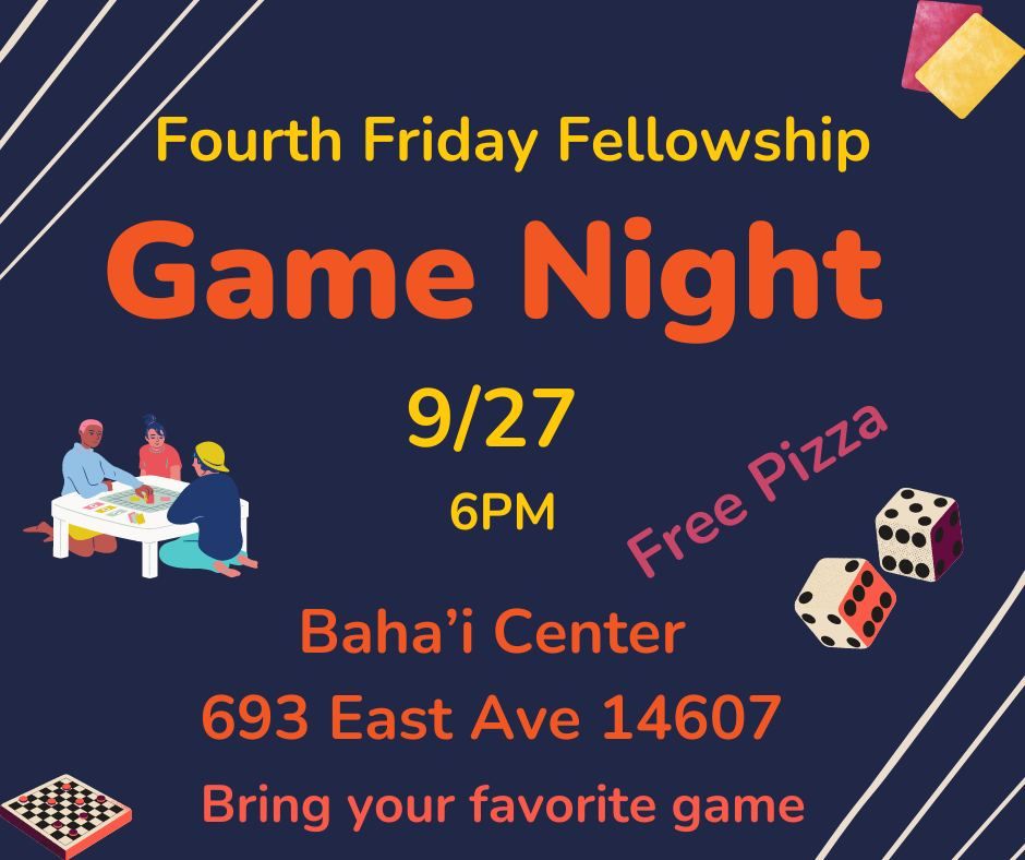 Fourth Friday Fellowship - September 27 - Game Night