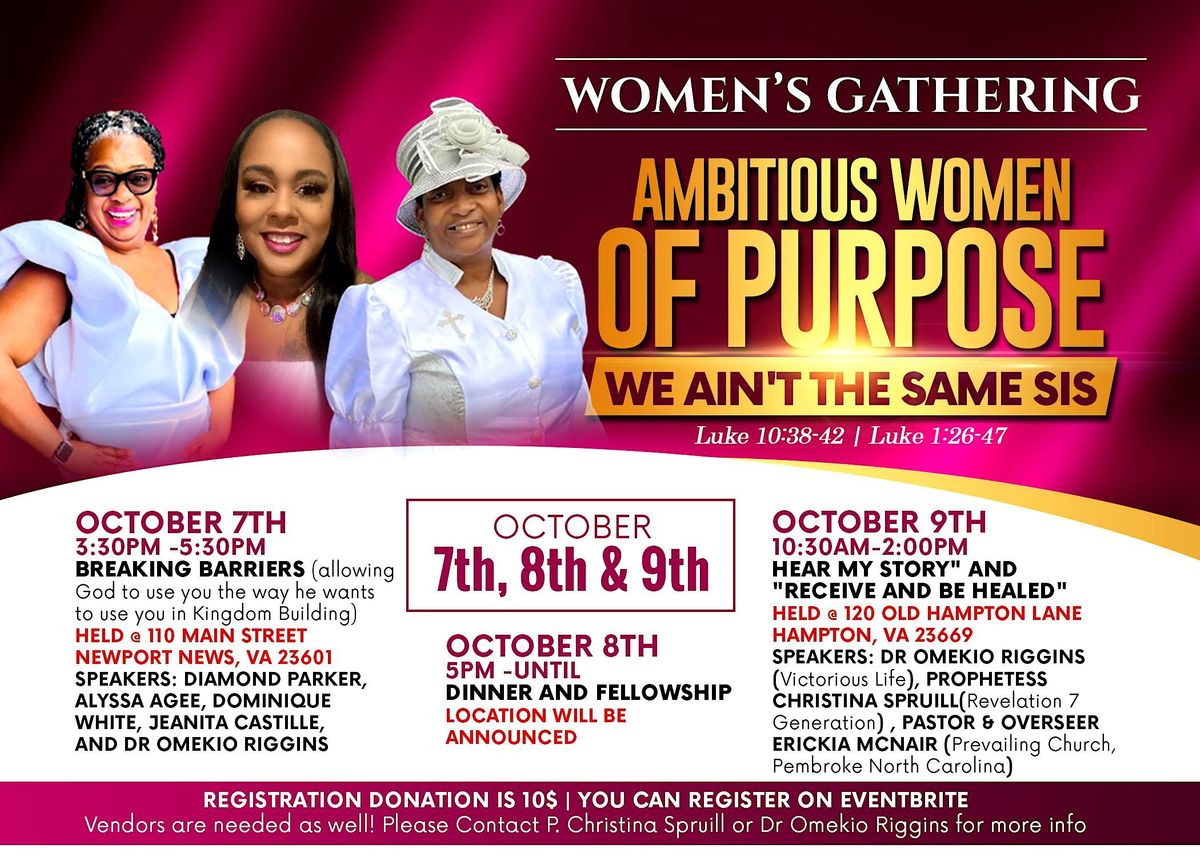 Ambitious Women Of Purpose Womens Gathering