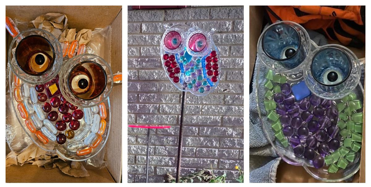 Dinner & Craft Night at Mama Mia's Livonia - Upcycled Garden Owl Art