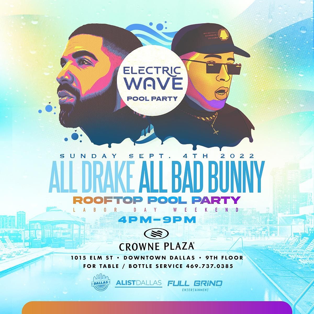 ALL Drake ALL Bad Bunny Rooftop Pool Party