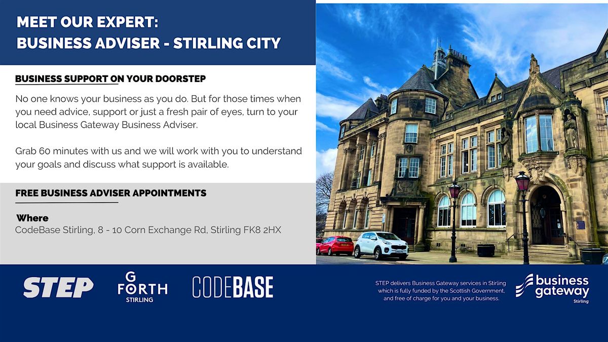 Meet Our Expert: Business Adviser (Stirling City Centre)