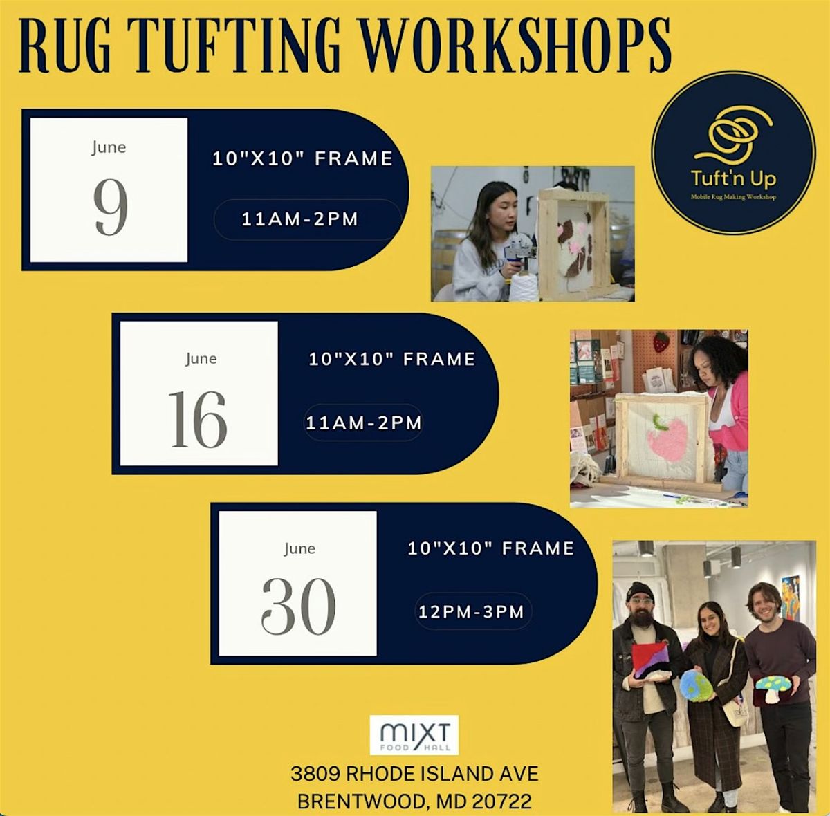 Rug Tufting Workshop w\/ Tuft'n Up DC