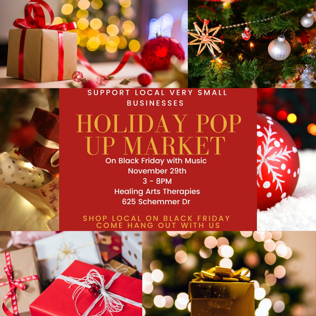 Holiday Pop Up Market with Music on Black Friday 