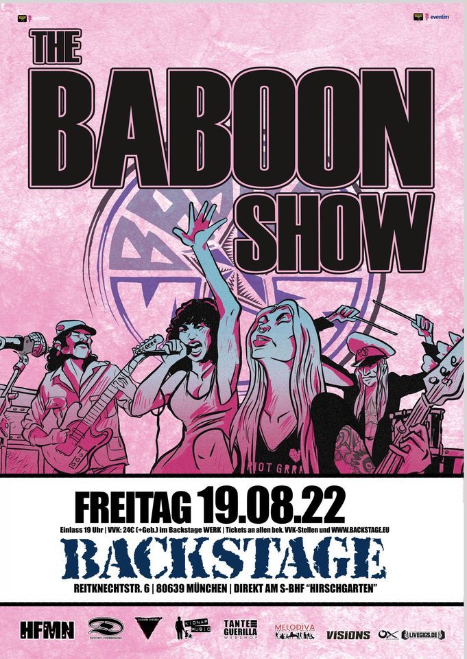 THE BABOON SHOW + COLD l Backstage M\u00fcnchen I (Nachholshow)