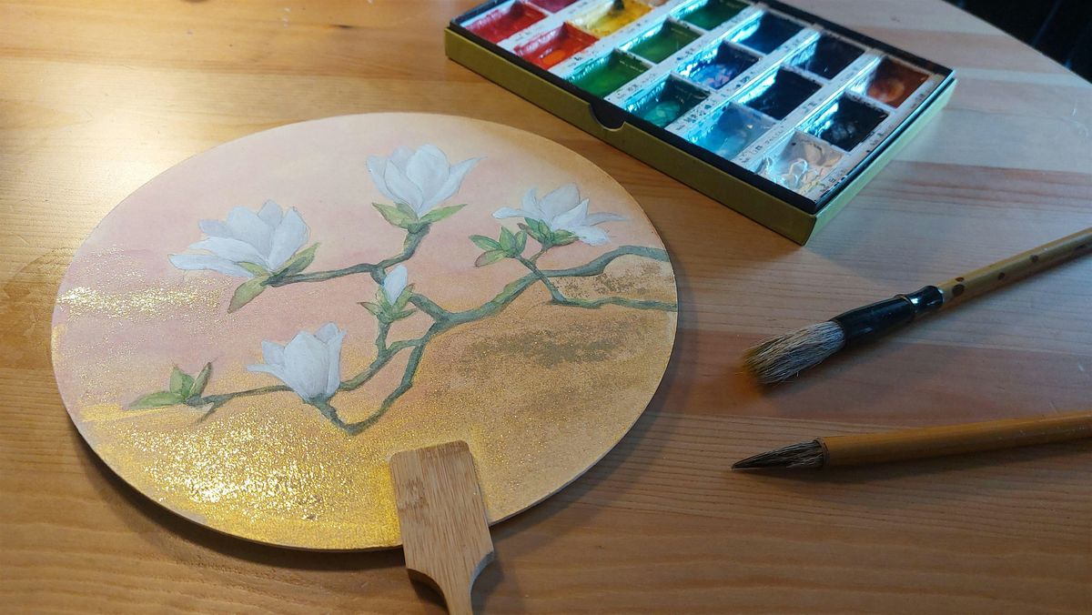 Japanese Painting Workshop - Spring Edition. Paint onto Fans