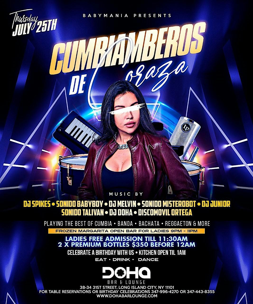 CUMBIAMBEROS DE CORAZA THURSDAY NIGHT AT DOHA BAR LOUNGE